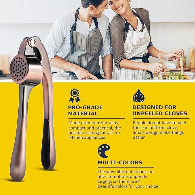 Premium Garlic Press Stainless Steel - Elevate Your Culinary Experience with Our Premium Garlic Mincer - Image 2